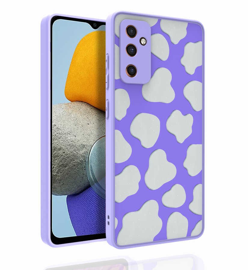 Samsung Galaxy M23 Kılıf Kabartmalı Kamera Korumalı Desenli Darbe Emici Renkli Kapak (Nora) NO6