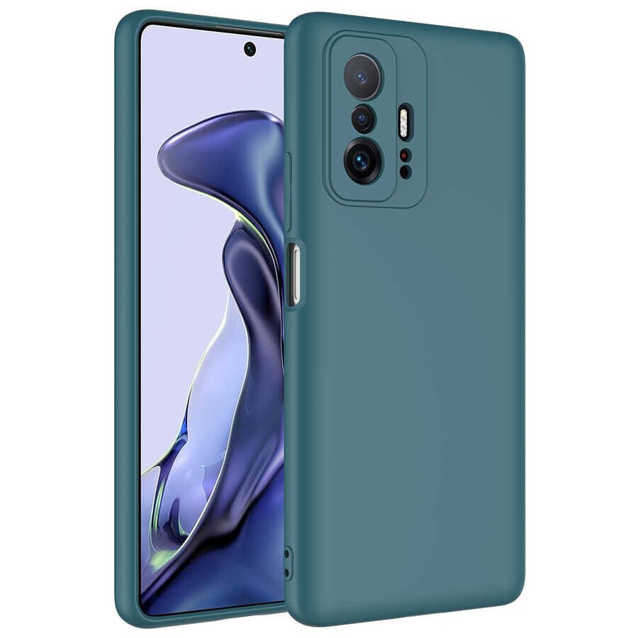 Xiaomi Mi 11T Pro 5G Kadife İç Yüzey Yumuşak Dokulu Kamera Korumalı İnce Kapak (MARA) Lila