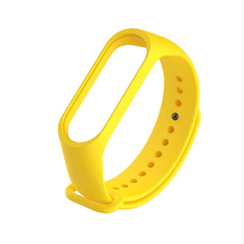 Xiaomi Mi Band 3 Silikon Kordon Soft ve Pürüzsüz Yüzeyli Kordon (Klasik) Sarı