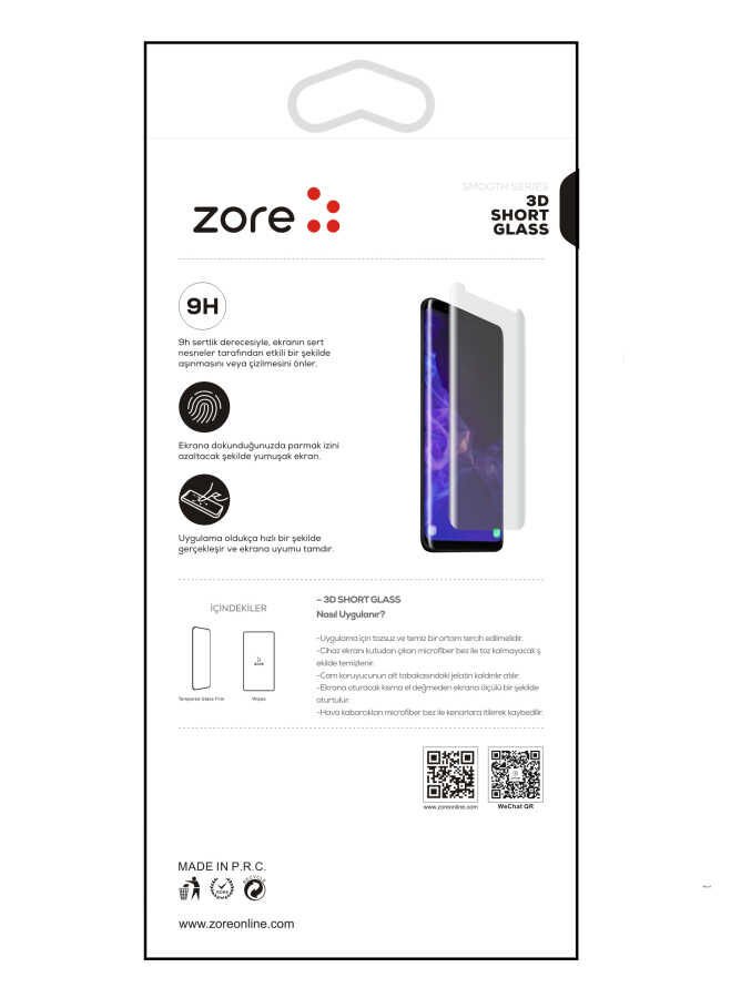 Galaxy S8 Zore 3D Short Glass Ekran Koruyucu