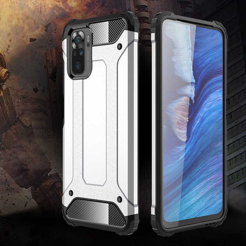 Xiaomi Redmi Note 10 Kılıf Armor Köşe Korumalı Çift Katman Tank Zırh Kapak (CRASH) Gold