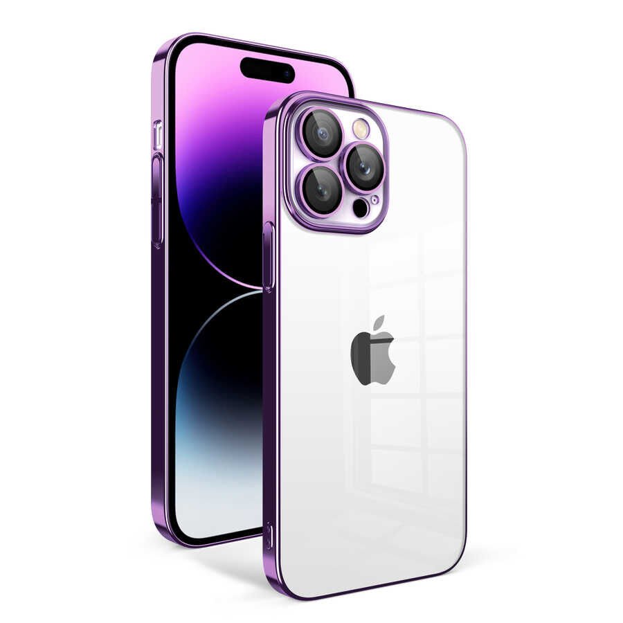 Apple iPhone 14 Pro Max Kılıf Kamera Korumalı Renkli Çerçeveli HEPTEKİLETİŞİM Garaj Kapak