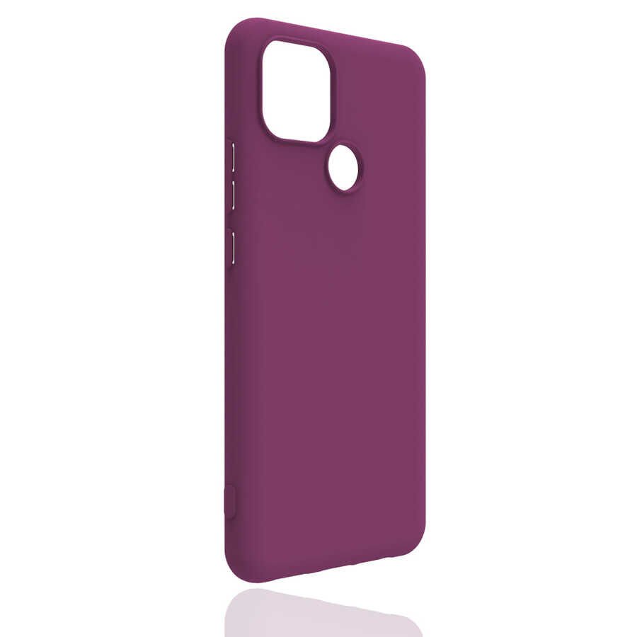 Realme C25Y Kılıf Kamera Korumalı Esnek Renkli Silikon Kapak (Biye) Lacivert
