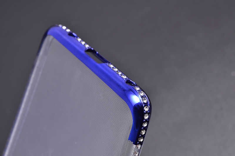 Huawei Mate 20 Pro Kılıf Zore Tek Sıra Taşlı Silikon