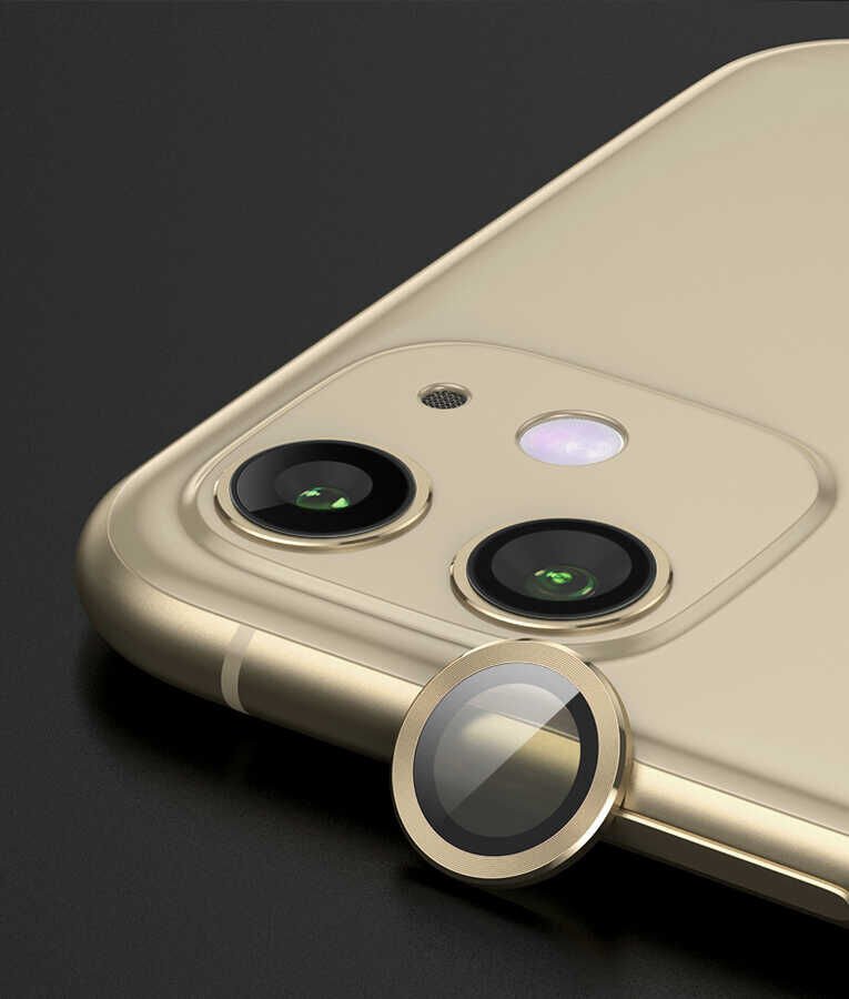Apple iPhone 12 Kamera Lens Koruyucu Renkli Tasarım Kolay Takma Aparatlı (CL-07) Colorful