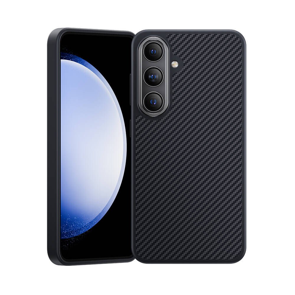 Samsung Galaxy S24 Kılıf Karbon Fiber Magsafe Şarj Özellikli Benks Hybrid ArmorPro 600D Kevlar Kapak
