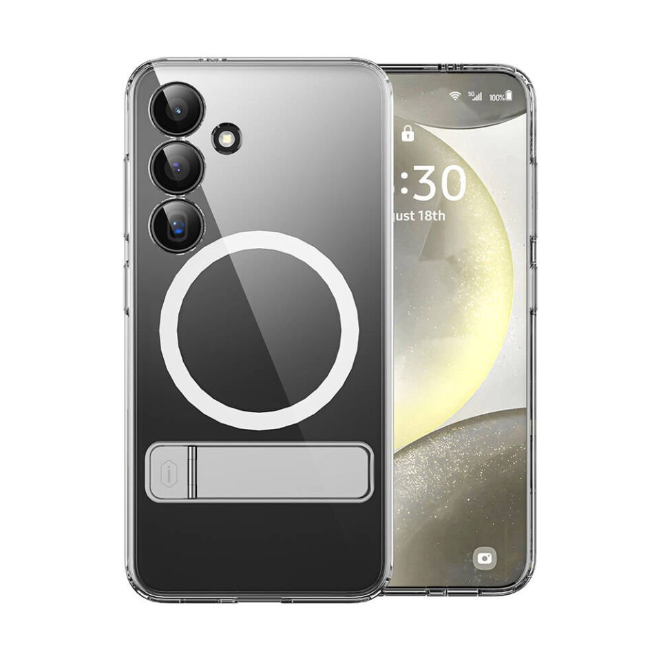 Samsung Galaxy S24 Plus Kılıf Magsafe Şarj Özellikli Kamera Korumalı Standlı Wiwu KCC-025 Aurora Serisi Kapak