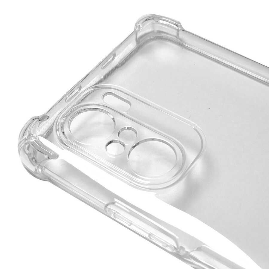 Xiaomi Redmi K40 Kılıf Antishock Darbe Emici Kamera Korumalı Şeffaf Silikon Kapak(K-ANTİ) Renksiz