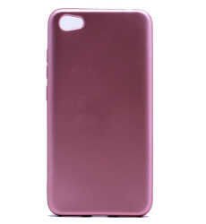 Xiaomi Redmi Note 5A Kılıf Yumuşak Dokulu Soft Esnek İnce Mat Renkli Silikon Kapak (PREMİER) Rose Gold