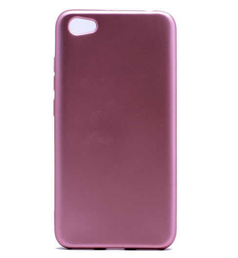 Xiaomi Redmi Note 5A Kılıf Yumuşak Dokulu Soft Esnek İnce Mat Renkli Silikon Kapak (PREMİER) Rose Gold