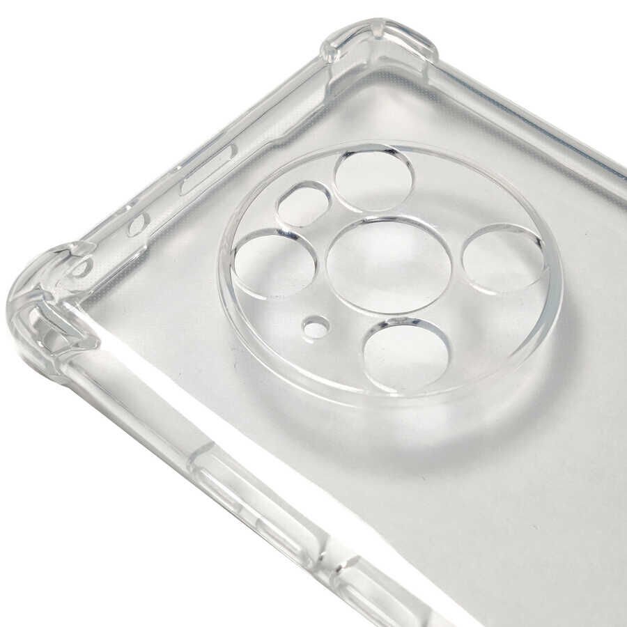 Huawei Mate 40 Pro Kılıf Antishock Darbe Emici Kamera Korumalı Şeffaf Silikon Kapak(K-ANTİ) Renksiz