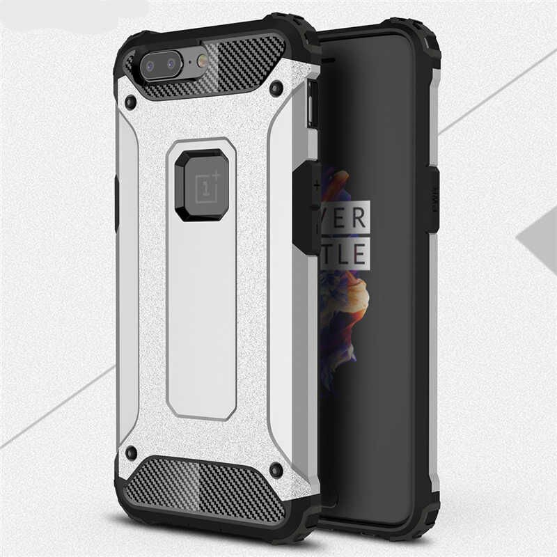 One Plus 5 Kılıf Armor Köşe Korumalı Çift Katman Tank Zırh Kapak (CRASH) Gold