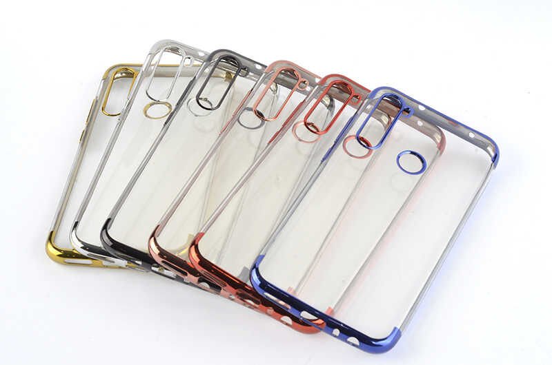 Xiaomi Redmi Note 8T Kılıf Dört Köşe Renkli Lazer Şeffaf Silikon Kapak (GLİTTER) Kırmızı