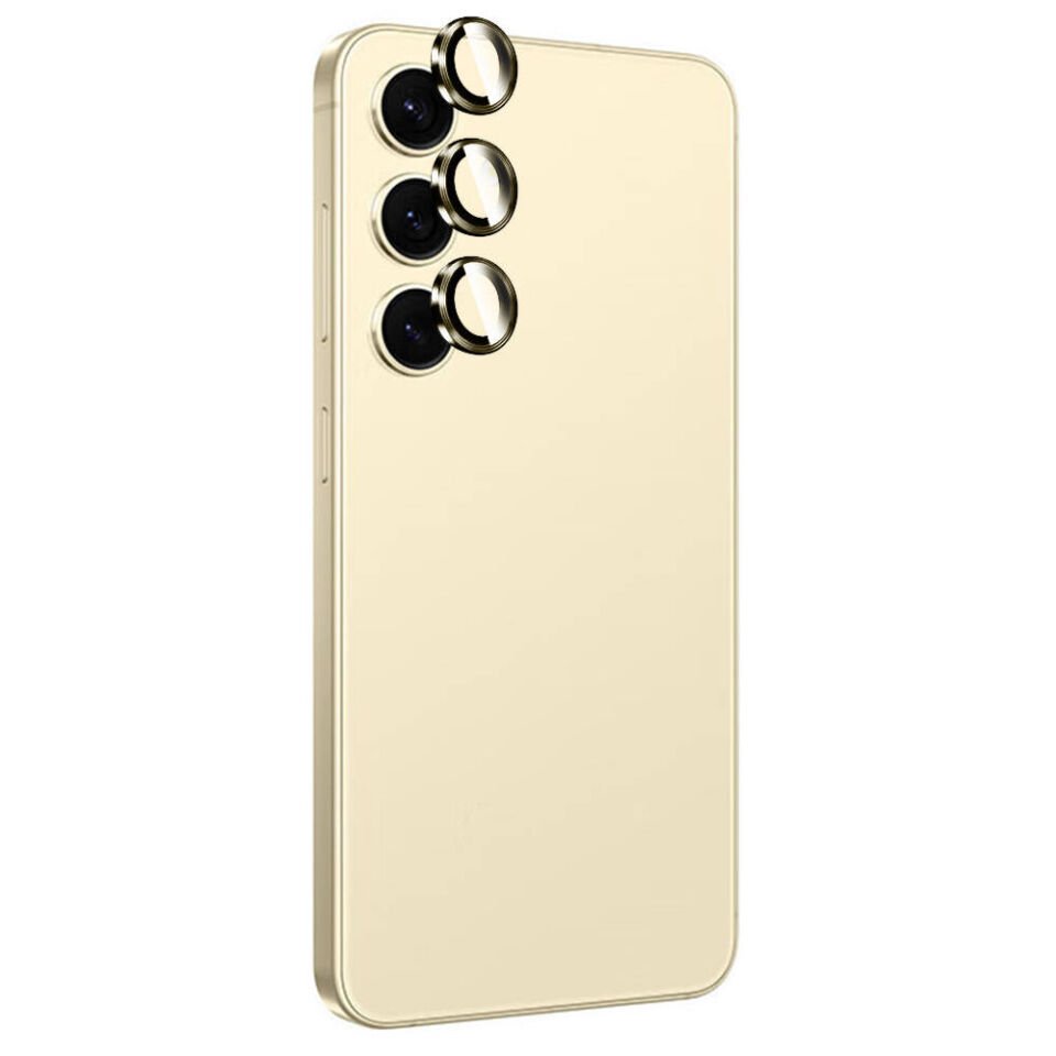 Samsung Galaxy S24 Titanium Kamera Lens Koruyucu Temperli Tam Kaplayan (Titanium Premium) Siyah