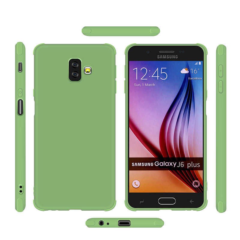 Samsung Galaxy J6 Plus Sililkon Mat Soft Yüzeyli Kapak (NEVA) Yeşil