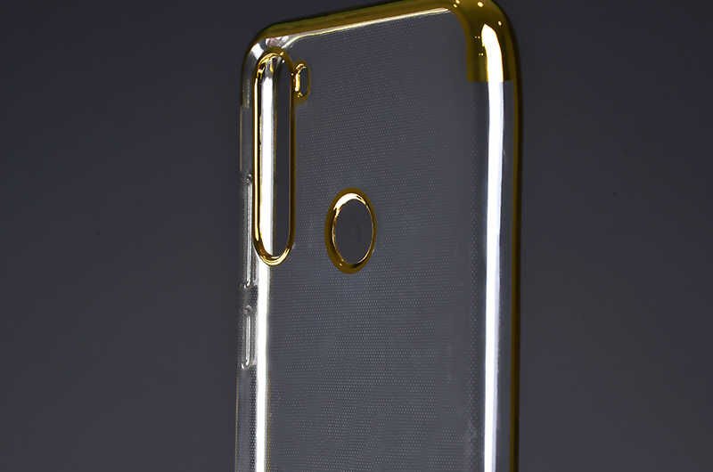 Xiaomi Redmi Note 8T Kılıf Dört Köşe Renkli Lazer Şeffaf Silikon Kapak (GLİTTER) Mavi