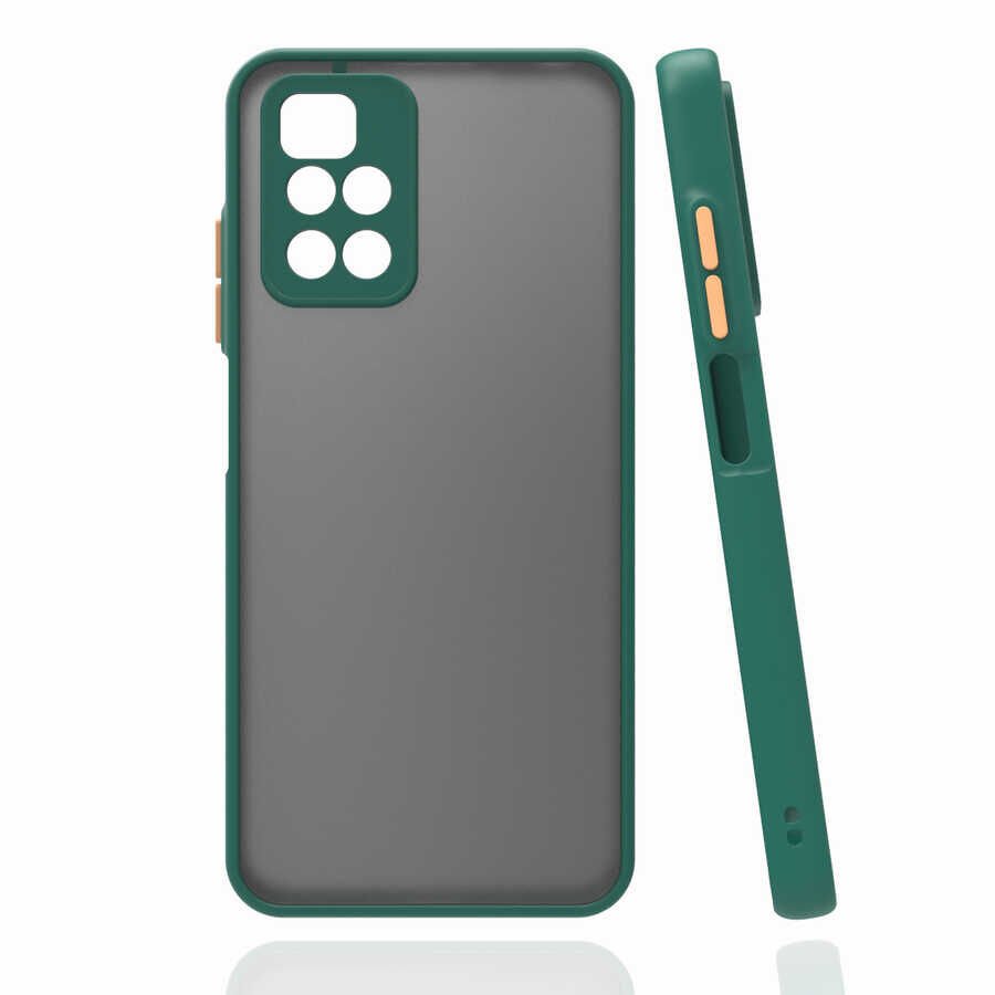 Xiaomi Redmi 10 Kılıf Mat Kamera Korumalı Renkli Tuşlu Sert Silikon Kapak (HUX) Pembe