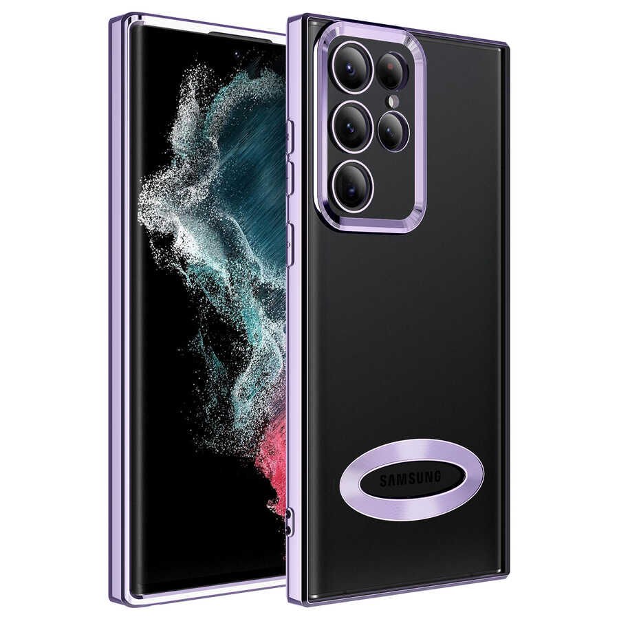 Samsung Galaxy S22 Ultra Kılıf Kamera Korumalı Logo Gösteren HEPTEKİLETİŞİM Omega Kapak