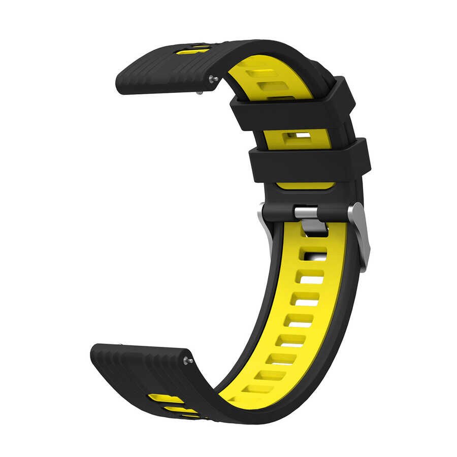 Samsung Galaxy Watch Active 2 40mm Silikon Kordon Esnek Yapılı Tasarım (KRD-55) Siyah