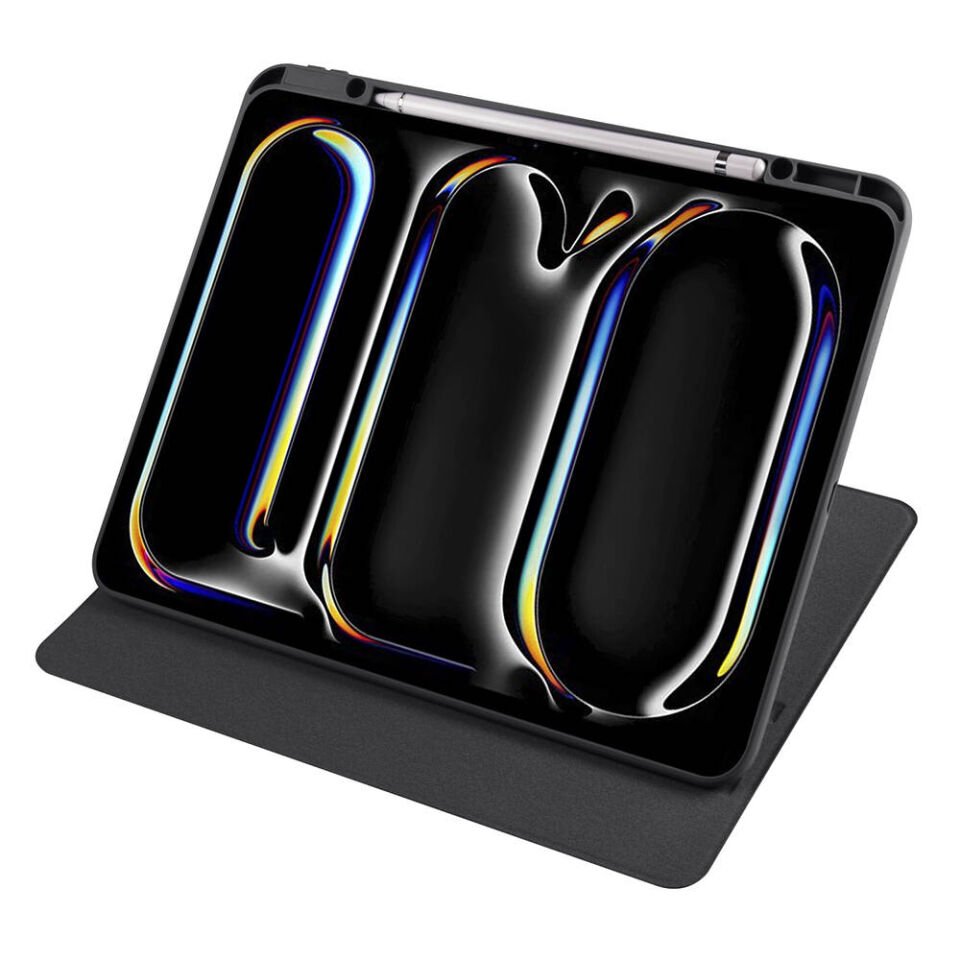 Apple iPad Pro 13 2024 Kılıf HEPTEKİLETİŞİM Termik Kalem Bölmeli Dönebilen Standlı Kılıf