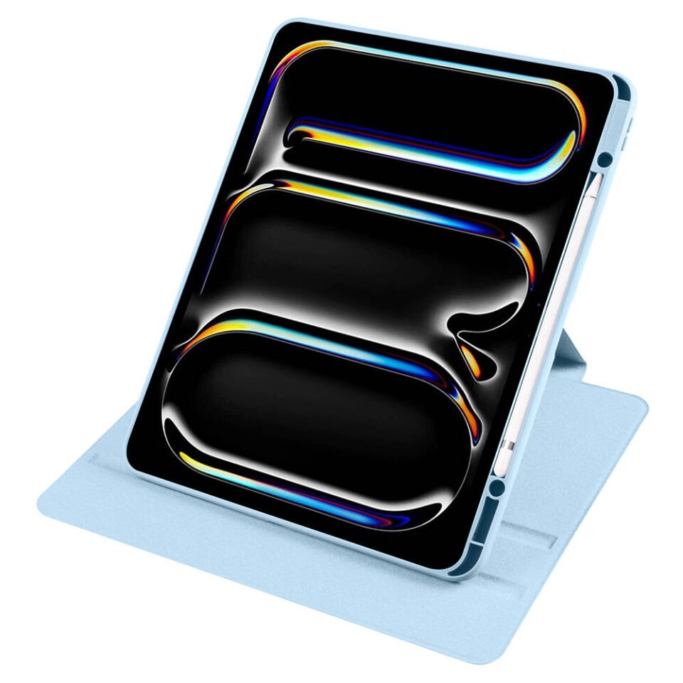 Apple iPad Pro 13 2024 Kılıf HEPTEKİLETİŞİM Termik Kalem Bölmeli Dönebilen Standlı Kılıf