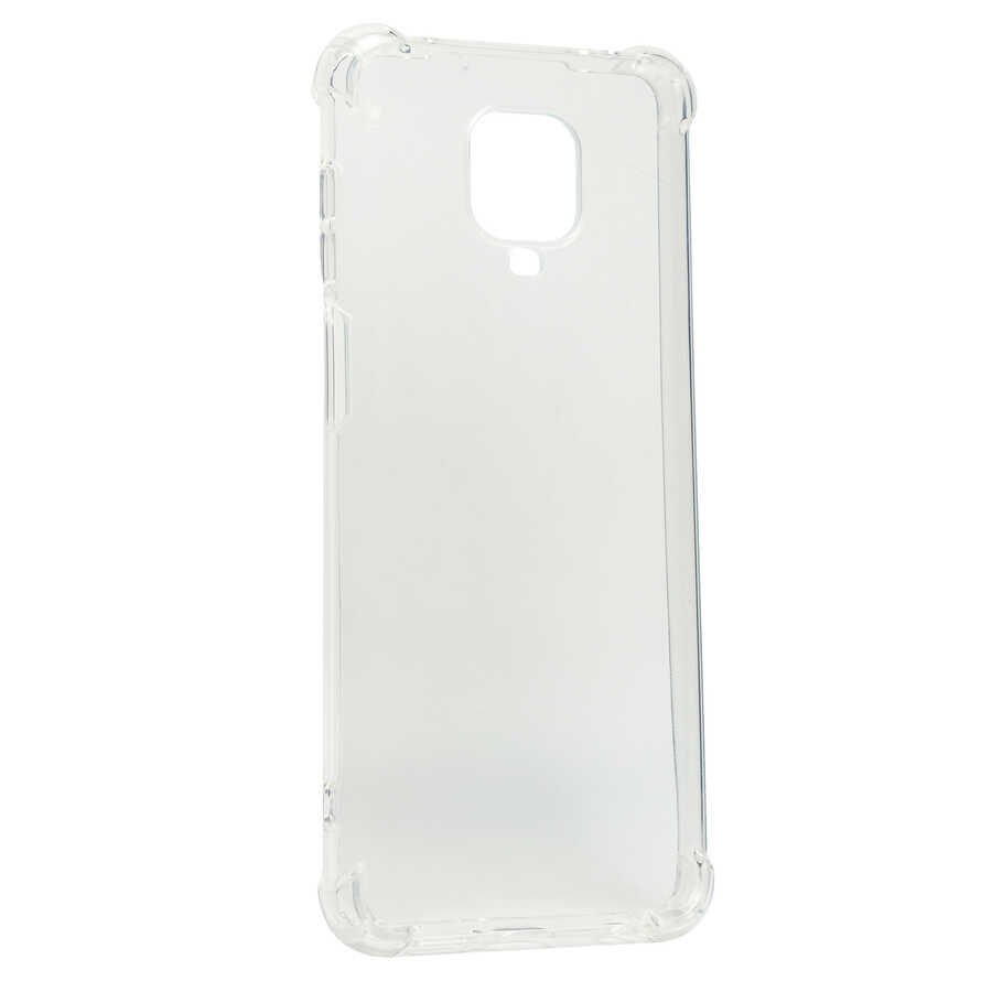 Xiaomi Redmi Note 9S Kılıf Antishock Darbe Emici Kamera Korumalı Şeffaf Silikon Kapak(K-ANTİ) Renksiz