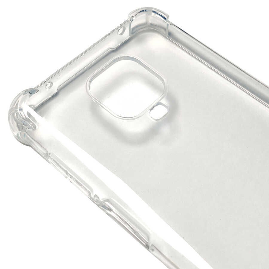 Xiaomi Redmi Note 9S Kılıf Antishock Darbe Emici Kamera Korumalı Şeffaf Silikon Kapak(K-ANTİ) Renksiz