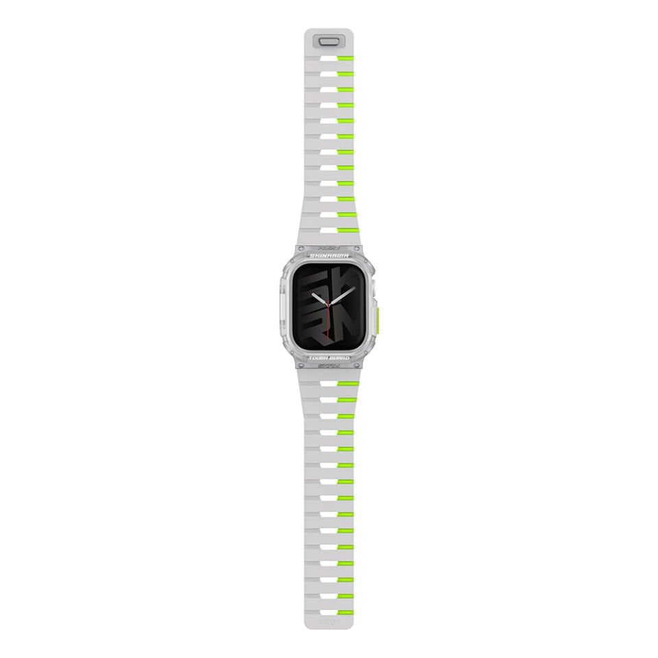 Apple Watch 10 42mm Skinarma Nightglow Atom TPU Kasa Koruyucu + Gemini Silikon Kordon
