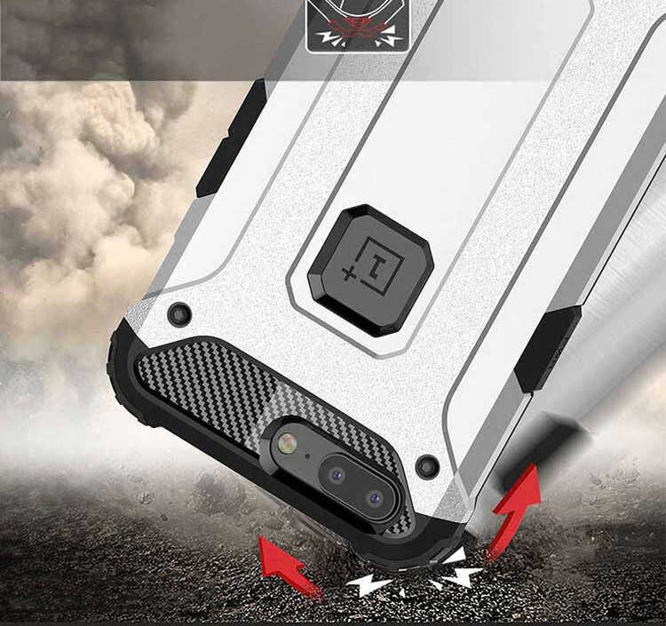One Plus 5T Kılıf Armor Köşe Korumalı Çift Katman Tank Zırh Kapak (CRASH) Gold