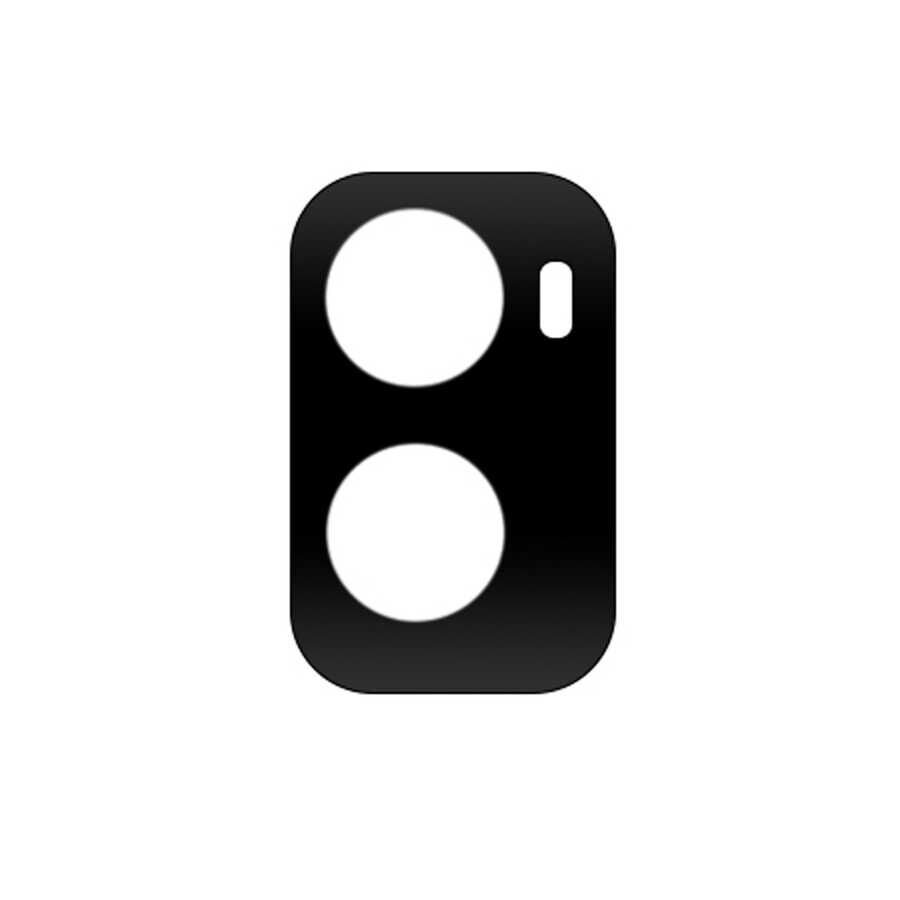 Oppo A76 Kamera Lens Koruyucu Siyah Çerçeveli Korunaklı (3D K.C) Siyah