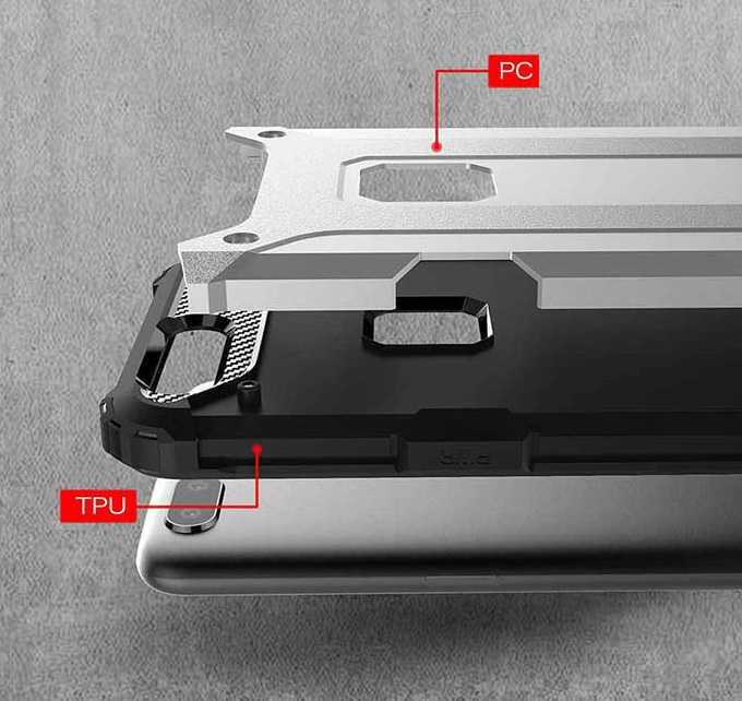 One Plus 5T Kılıf Armor Köşe Korumalı Çift Katman Tank Zırh Kapak (CRASH) Rose Gold