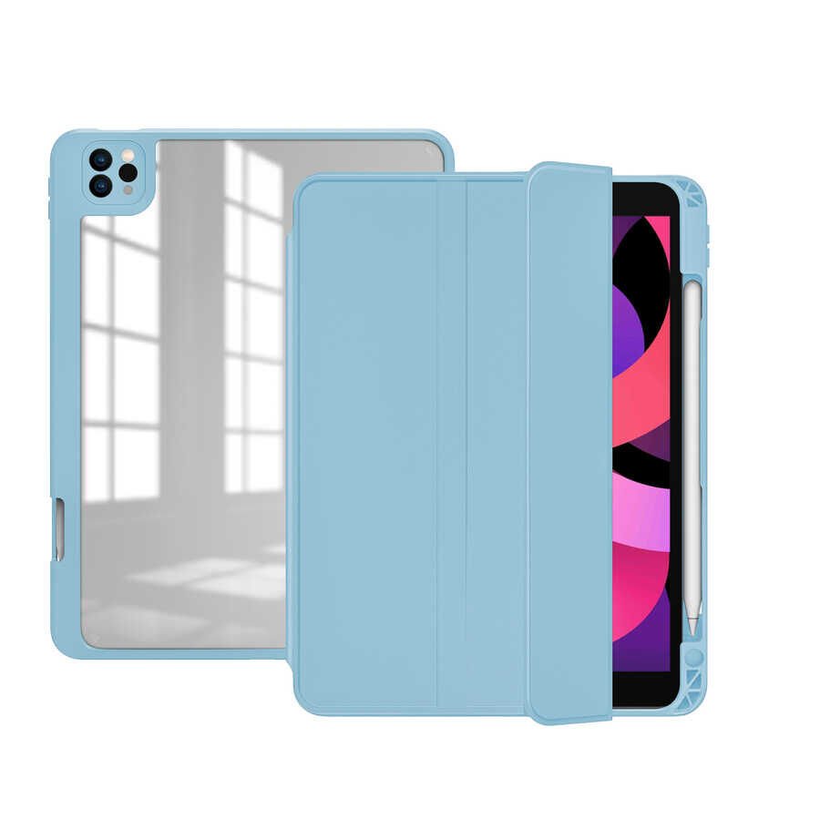 Apple iPad Pro 11 2020 (2.Nesil) Kılıf HEPTEKİLETİŞİM Nort Arkası Şeffaf Standlı Kılıf