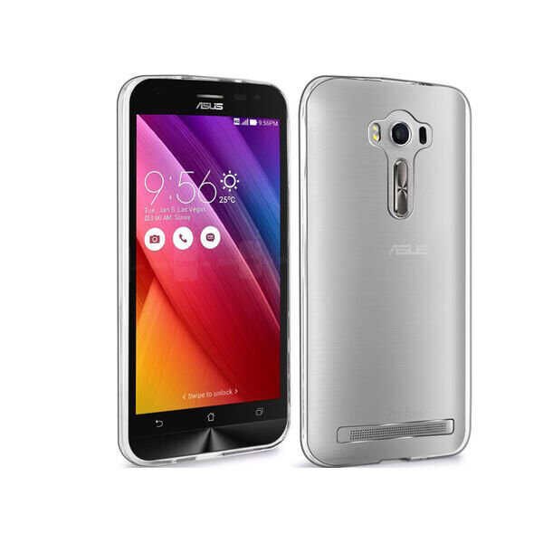 Asus Zenfone 2 Laser ZE500KL Şeffaf Kılıf Yumuşak İnce Tasarımlı Kapak (SÜPER) Renksiz