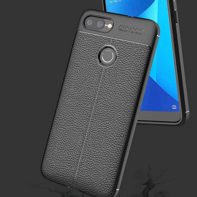 Asus Zenfone Max Plus (M1) ZB570TL Kılıf Deri Görünümlü Renk Atmayan Dayanaklı Silikon Kapak (NİSS) Gri