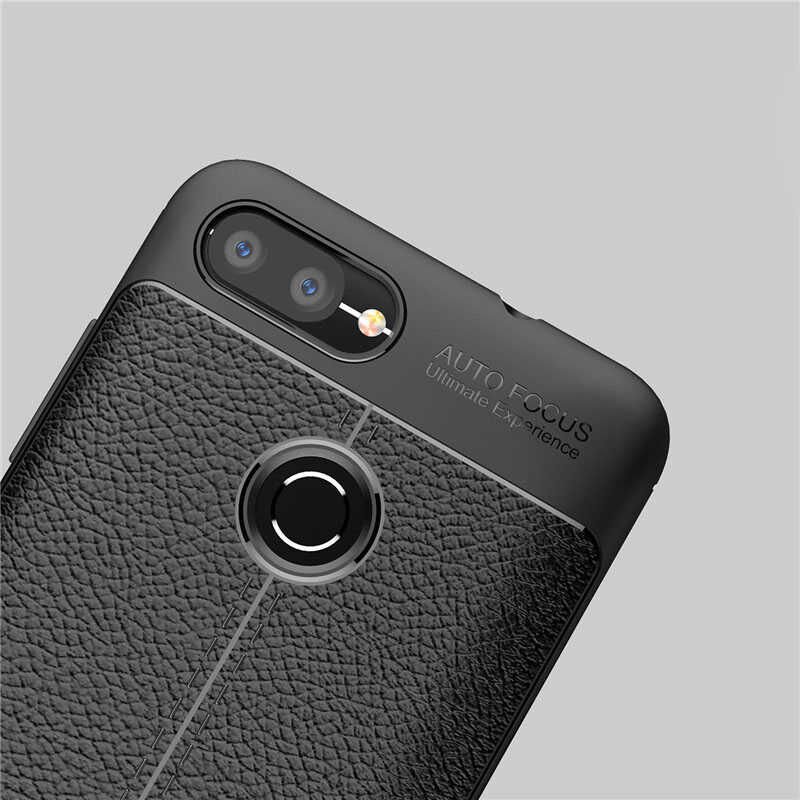 Asus Zenfone Max Plus (M1) ZB570TL Kılıf Deri Görünümlü Renk Atmayan Dayanaklı Silikon Kapak (NİSS) Gri