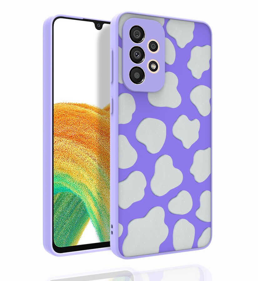 Samsung Galaxy A33 5G Kılıf Kabartmalı Kamera Korumalı Desenli Darbe Emici Renkli Kapak (Nora) NO1