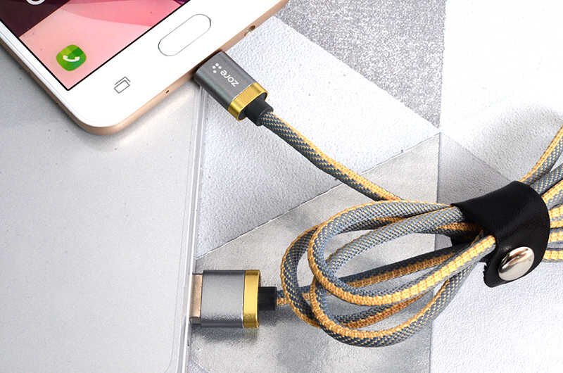 Poro Micro Usb Kablo 1M Gold-Kırmızı