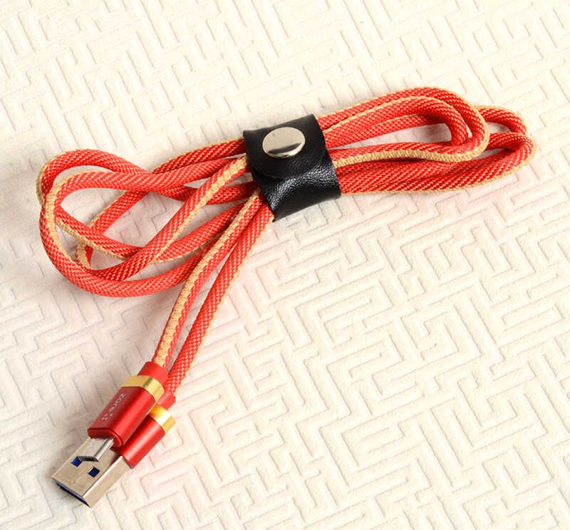 Poro Micro Usb Kablo 1M Gold-Kırmızı
