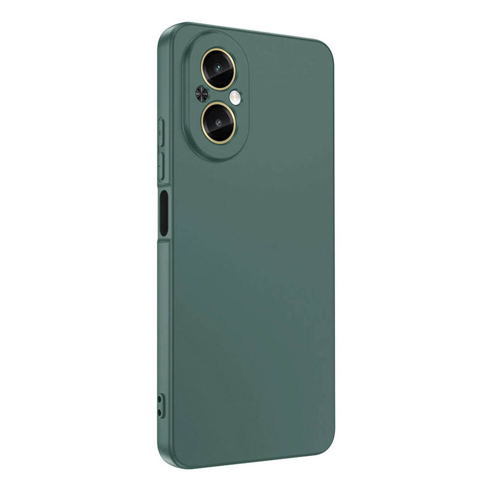 Realme 12 Lite Kılıf Kadife İç Yüzey Yumuşak Dokulu Kamera Korumalı Kapak (MARA) Koyu Yeşil