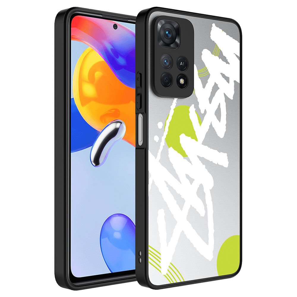 Xiaomi Redmi Note 11 Pro 5G Kılıf Aynalı Desenli Kamera Korumalı Parlak HEPTEKİLETİŞİM Mirror Kapak