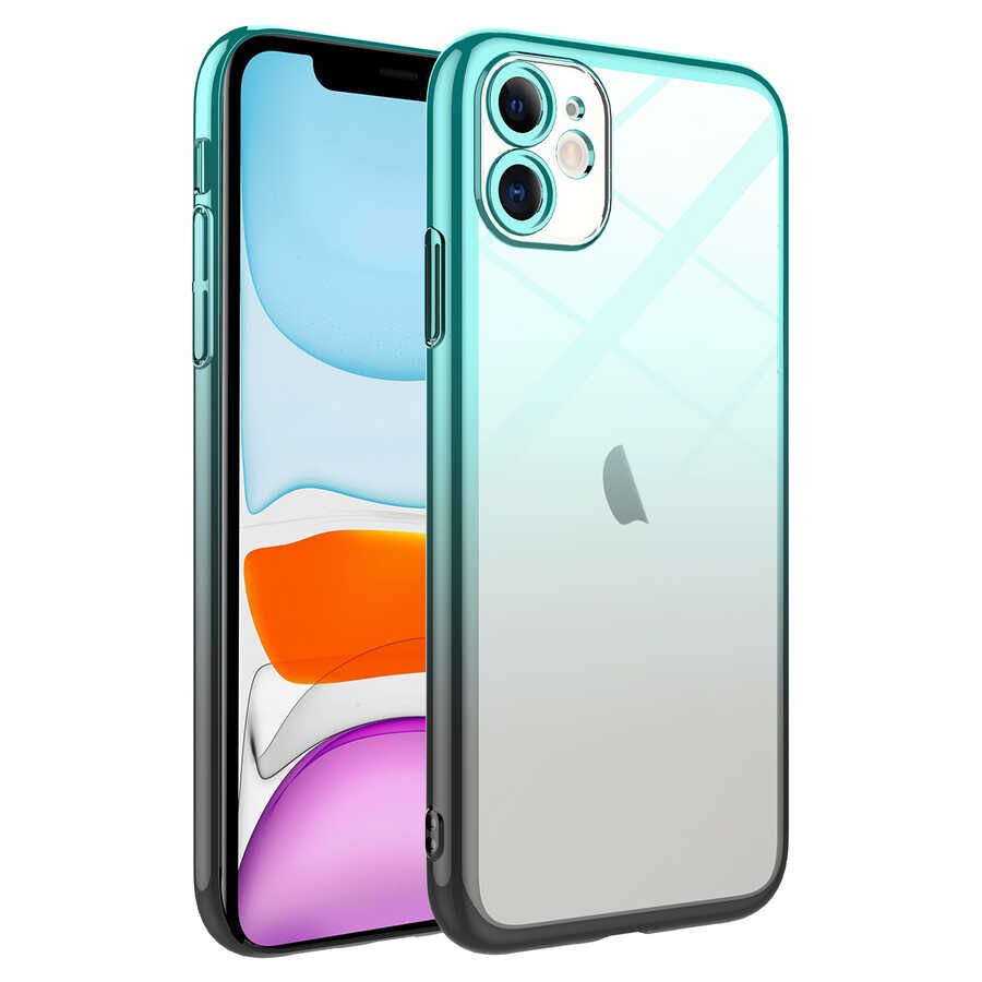 Apple iPhone 11 Kılıf Parlak Renk Geçişli Kamera Korumalı HEPTEKİLETİŞİM Senkron Kapak