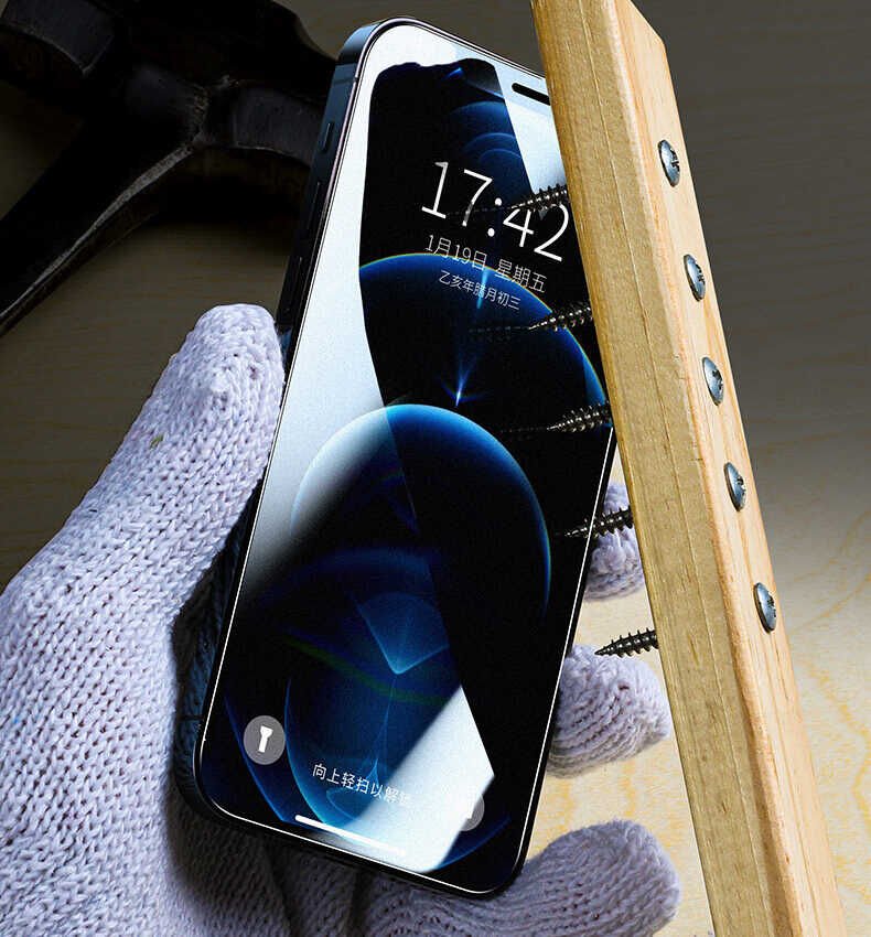 Apple iPhone 12 Pro HEPTEKİLETİŞİM Fit Hard Mat Privacy Cam Ekran Koruyucu
