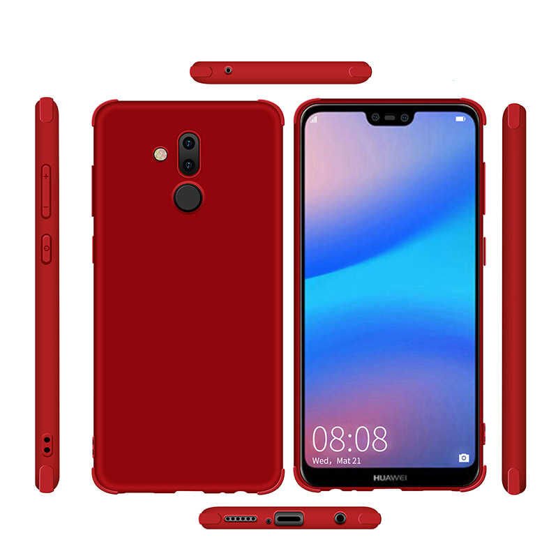 Huawei Mate 20 Lite Sililkon Mat Soft Yüzeyli Kapak (NEVA) Kırmızı