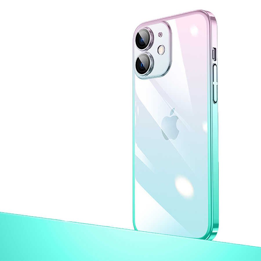 Apple iPhone 12 Kılıf Parlak Renk Geçişli Kamera Korumalı HEPTEKİLETİŞİM Senkron Kapak