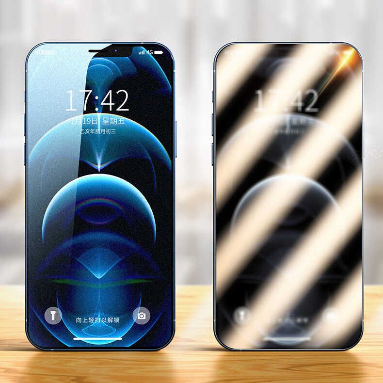 Apple iPhone 12 Pro Max HEPTEKİLETİŞİM Fit Hard Mat Privacy Cam Ekran Koruyucu