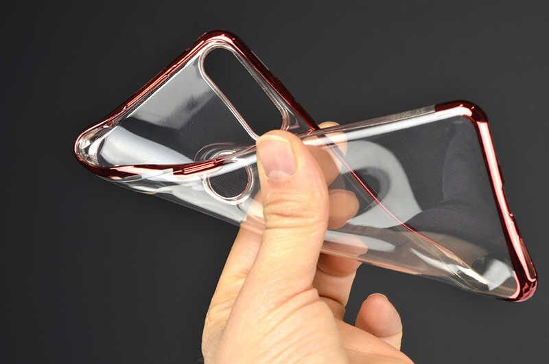 Alcatel 3X 2019 Kılıf HEPTEKİLETİŞİM Dört Köşeli Lazer Silikon Kapak