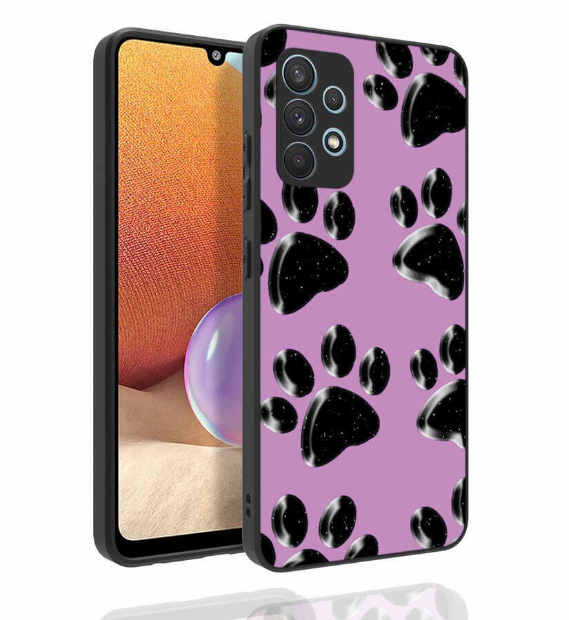 Samsung Galaxy A32 4G Kılıf Kabartmalı Kamera Korumalı Desenli Darbe Emici Renkli Kapak (Nora) NO3
