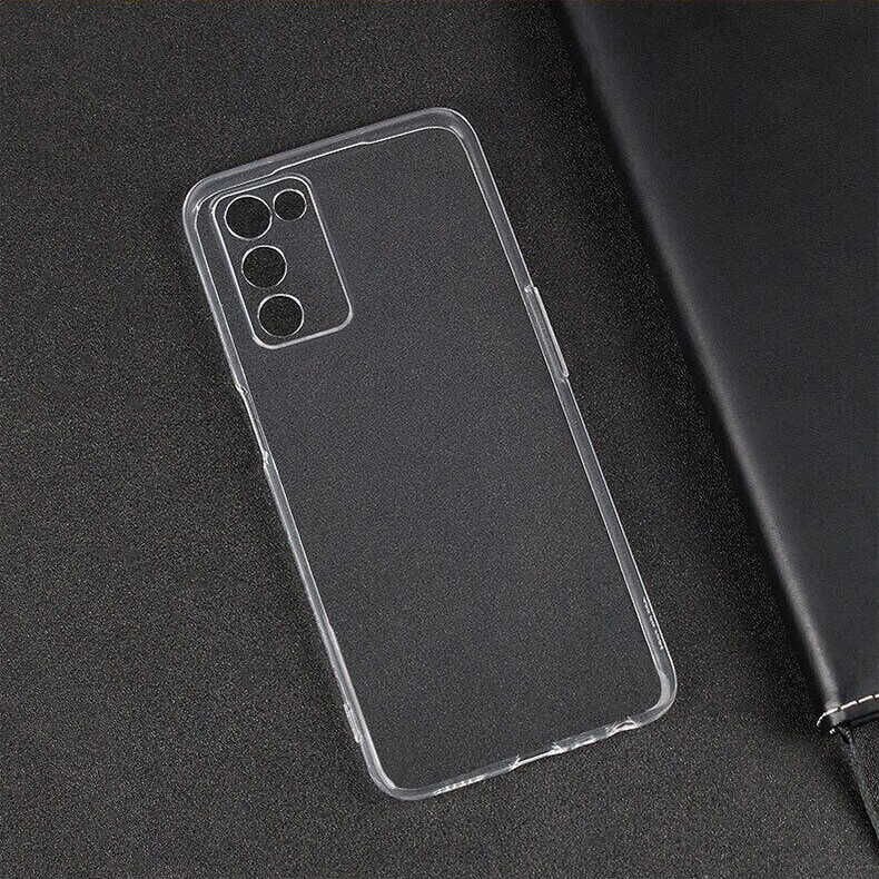 Oppo A55 5G Şeffaf Kılıf Yumuşak İnce Tasarımlı Kapak (SÜPER) Renksiz