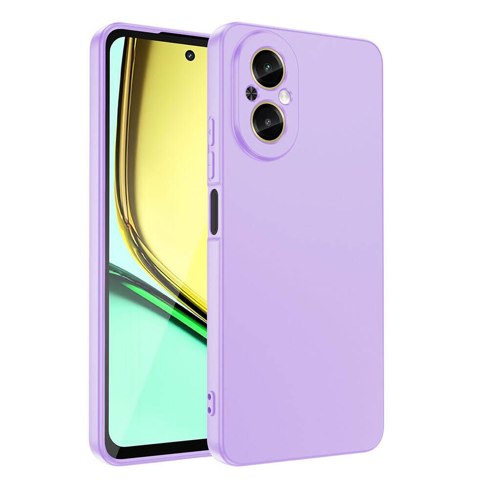 Realme 12 Lite Kılıf Kadife İç Yüzey Yumuşak Dokulu Kamera Korumalı Kapak (MARA) Lila