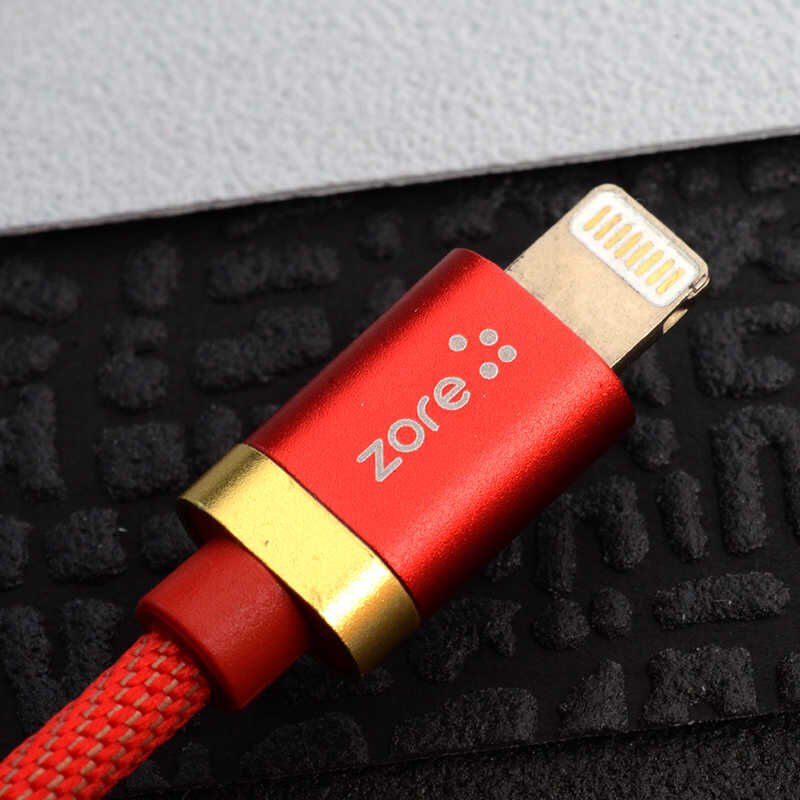 Poro Lightning Usb Kablo 1M Gold-Kırmızı